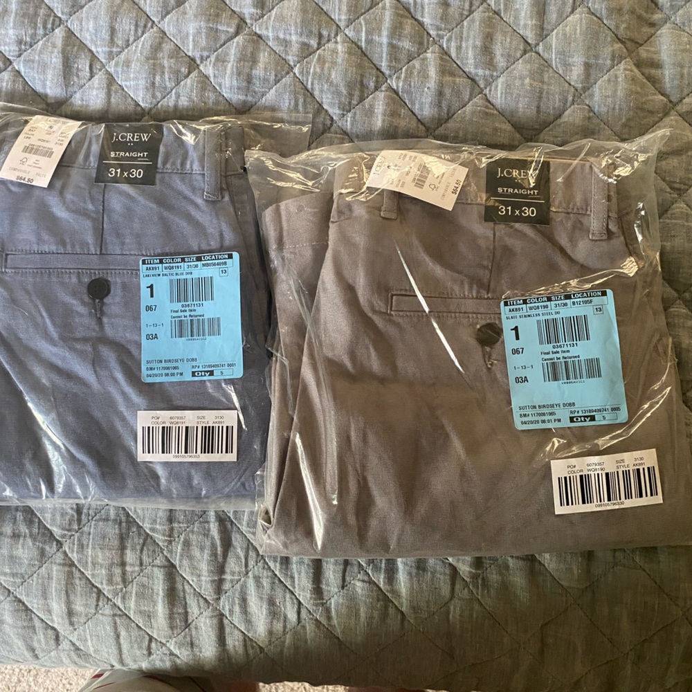 2 pairs of Jcrew dress pants 31/30